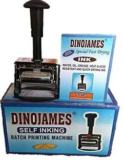 dinojames Batch Coding Machine Size-3mm ,30*60 Label Stamping Machine