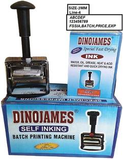 dinojames Batch printing\ Coding Machine Size-3mm ,30*60 groove Label Stamping Machine