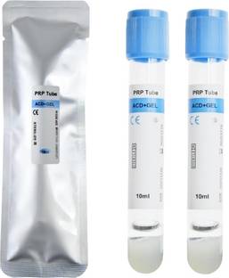REMEDIOLIFE PRP Tubes For Hair 10ml With Acd Solution A, Gel And Biotin (Pack Of 5 Tubes) Laboratory Watch Glass