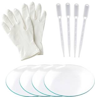 LABXPORT Watch Glass 75mm, 3ml Dropper & Gloves for beakers Covering lab ink filler Use Laboratory Watch Glass