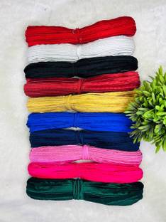 Zoitgiest Export Quality Piping Lace Pack Of 10 Color Each 9 Mtr (Total 90 Mtr) Thread Piping Lace Reel
