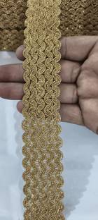 anida Gold Embroidered Bead Hand Work Border Gota Lace For Suits, Chunri & Craft (9M) Indian High Class Fashionable Gold Beaded Big Tassel Lace for Designing Dresses Lace Reel