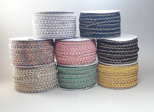 RDH ENTERPRISES Lace 102 Border for Dresses, Sarees ,Blouses, Dupatta (8 x 3mit) Lace Reel