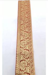 laxmi beauty New Red and Gold Fancy Lace and Border reel New Red Jari Lace Lace Reel