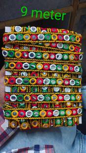 Woven Stack Mirror Embroidered Lace For Decorat Craft Dupatta Bridal Dresse Saree Lehengas Lace Reel