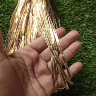 DIARA Golden Gota for Cloth Designing Pack Of (2X120mtr) Gota Patti Lace Ribbon for Dress Designing, Art & Craft Lace Reel