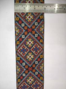Varni LACE BORDER 3 inch Broad & 9 Mtr Length Multicolor Designer Lace for Saree. Lace Reel