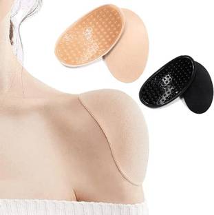BUNZELLO Shoulder Pads for Women Clothing, Soft Silicone Anti-slip Shoulder Push-up Pads Silicone Peel and Stick Bra Pads