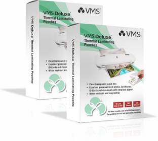 VMS Deluxe 65mmx95mm 125 Micron Lamination Pouch - 2 x 100 Laminating Sheet