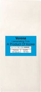 verena Aadhar Card Size Ultra Glossy Clear Thermal Lamination Pouch ( 100mm X 225mm ) Laminating Sheet