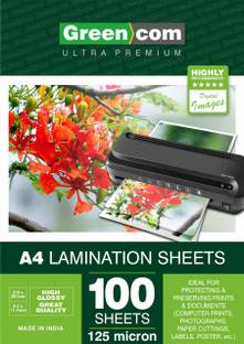 greencom A4 Thermal Lamination Sheets, 100-Pouches A4 Laminating Sheet