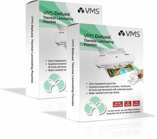VMS Deluxe 65mm x 95mm 125 Micron Lamination Pouch (4.9 mil Pack of 2) ID Badge Laminating Sheet