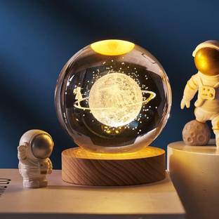 Favoto moon Lamp Planet Model,3D Crystal Ball Table Lamps Lamp Shade