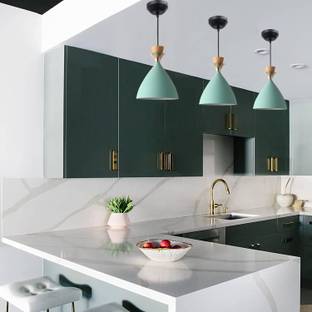 AYOULIGHTS (PACK OF 3)Hanging Bell Shade Light, Aqua Blue, Hanging Lights (Pendant Lights) Lamp Shade