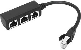 RuhZa RJ45 Ethernet Splitter, 1 Male to 3 Female LAN Wired Ethernet Lan Adapter compatible with Window...