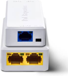 TAAPSEE POE Extender 2 Port PoE-Powered PoE-sourcing ethernet Switch Repeater 100m Lan Adapter