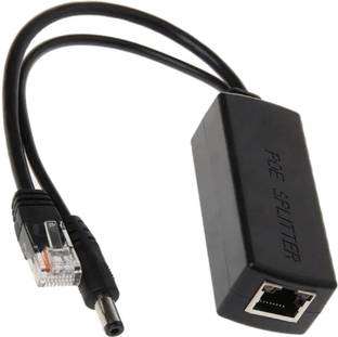 WiredCom Power Over Ethernet Splitter 48V to 12V for POE Devices, Switches Wired Ethernet Lan Adapter compatible with Windows, Linux, Mac, Ubuntu