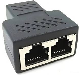 Sancy RJ45 Ethernet Splitter Adapter 1 Male to 2 Female Wireless Ethernet Lan Adapter compatible with Windows