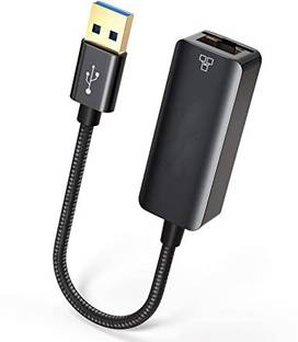 REVALS USB Ethernet Adapter Aluminum USB 3.0 Network Gigabit RJ45 LAN Converter Black Lan Adapter