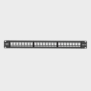MX 24 Port CAT5E Patch Panel with IO Without Shutter & with Cable Management System Wireless Ethernet Lan Adapter compatible with Mac, Linux, Windows