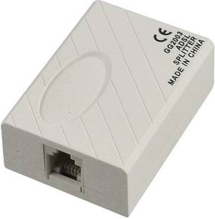 Red Champion Splitter for Landline Telephone and Broadband Modem Box Internet Phone Filter Wired USB Lan Adapter compatible with Windows