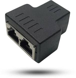 Octec RJ45 Ethernet Splitter 1 to 2 Way LAN Female Laptop | Desktop | Modem | Router Wired Ethernet La...