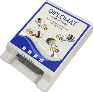 ELOVE Diplomat 4 Line Intercom System - Lift and Talk EPABX 4 Line Intercom Extension System for Office, House, Home, Shops Corded Landline Phone