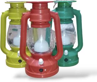 acceron LED Lantern With 1st Step Night Lamp Solar Rechargeable Multicolor Plastic Hanging Lantern