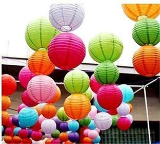 Yutiriti Multicolor paper hanging lamp Lantern_LNT1 Multicolor Paper Hanging Lantern