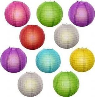 SHUANG YOU Round Hanging Ball Paper Hanging Lantern Paper Lamp Multicolor Paper Hanging Lantern