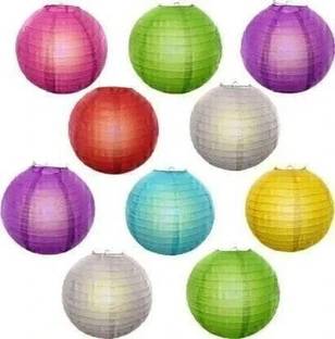 SHUANG YOU Round Hanging Ball Paper Hanging Lantern Paper Lamp Multicolor Paper Hanging Lantern