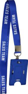 Dey 's stationery store sales team Printed Silk Lanyard With Blue Holder Lanyard