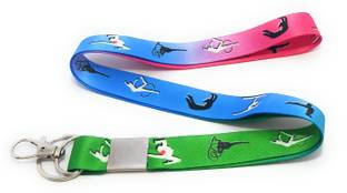 Key Era Gymnastic Sport Dance Exercise Fabric Set Of 2 Keychain And Lanyard