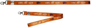 SPG Jai Shri Ram Printed Orange (Bhagwa) color Lanyard Lanyard