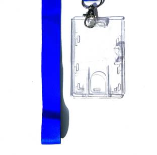 AmanGola Lanyard Ribbon with Clip, Transparent ID Card Holder/Badge for Office ID Card Lanyard