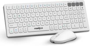 Frontech Wireless Keyboard and Mouse Combo with 2.4GHz Bluetooth and Rechargeable Battery Combo Set