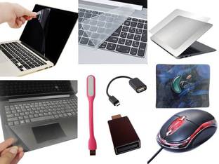 ANJO 15.6 inch Laptop Screen Guard-Keyguard-Lamination-USB LED-OTG-Mouse-Pad, 9 in 1 Combo Set