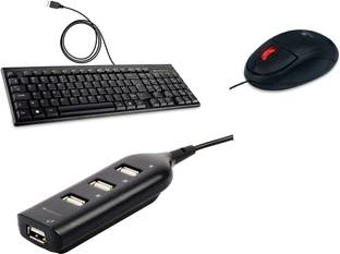 ZEBRONICS K35 Keyboard + Rise Mouse + 90HB USB HUB Combo Set