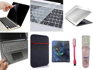 ANJO (8 in 1) 14 inch Screen Guard-Keyguard-Lamination-Cleaner-LED-Sleeve-Mouse Pad Combo Set