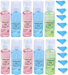 Red Champion Cleaner Fluid Gel Cleaning Kit, Liquid with Cloth to Clean display Pack of 10 Combo Set