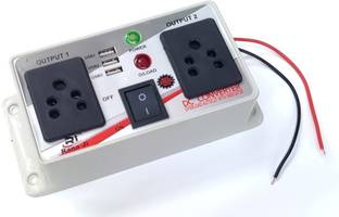 ERHIndia 12v/24v dc to ac Converter Gang Box with 3 in Built USB Ports. Combo Set