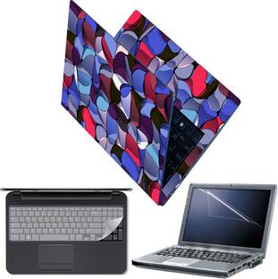 FineArts Laptop Skin Combo with Screen Guard and Key Guard - Geometric Artistic Gradiant Combo Set