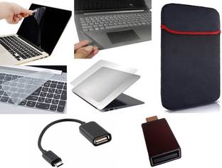 ANJO 7 in 1 Combo 15.6 Inch Laptop Screen Guard, Key-Guard, Lamination, Sleeve & OTG Combo Set