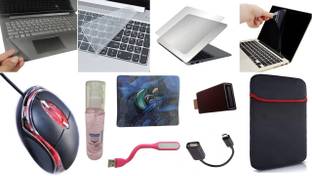 ANJO 11 in 1 - 14 inch Laptop Screen/Key-guard-Skin-Cleaner-LED-OTG-Sleeve-Mouse-Pad Combo Set