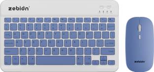 zebion G2800 Mini Keyboard & Mouse Combo (Type-C Rechargeable with 150Hr Worktime, Bluetooth Standard Multi-device Keyboard Compatible with Desktop, Laptop, Tablet, iPad, Mac