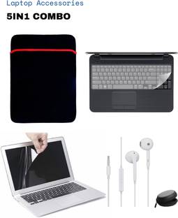 Lonaar 5IN1 15.6 Inch Laptop Accessories combo With Earphone & Caring Case Combo Set