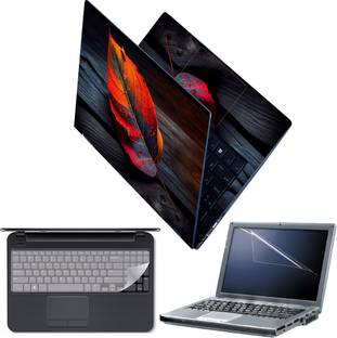 FineArts Full Body Laptop Skin with Screen Guard and Key Guard - Abstract Autumn Beauty Combo Set