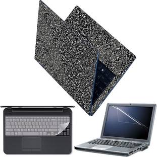 FineArts Full Body Laptop Skin with Screen Guard and Key Guard - Tiny Shapes Combo Set