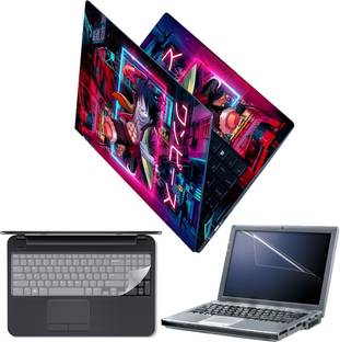 Techfit Full Body Laptop Skin with Screen Guard and Key Guard - Anime Boy Combo Set