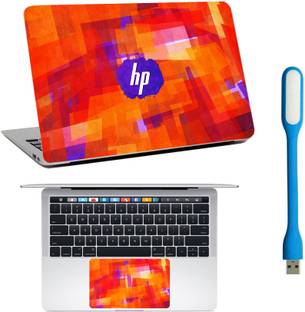 Namo Art 3in1 Colorful Laptop Skin Sticker with Touch Pad Skin and USB LED Light Combo Set